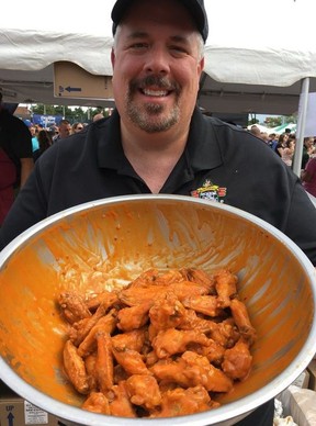 Mark Dempsey with the original Anchor Bar wings that started the craze.