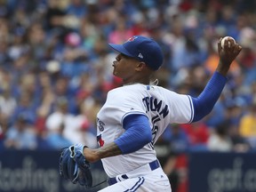 Marcus Stroman of the Toronto Blue Jays  in Toronto, Ont. on Thursday July 27, 2017. The Toronto Blue Jays host the Oakland Athletics at the Roger's Centre. Veronica Henri/Toronto Sun/Postmedia Network