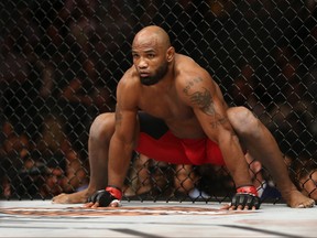 Yoel Romero in the Octagon prior to his interim UFC middleweight championship bout against Robert Whittaker during the UFC 213 event at T-Mobile Arena on July 9, 2017 in Las Vegas, Nevada. (Rey Del Rio/Getty Images)