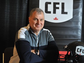 CFL commissioner Randy Ambrosie held a town hall meeting in Toronto on Monday. (Scott Rowed/CFL)