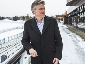 Rod Phillips, the Ontario PC candidate for the riding of Ajax, poses for a photo at Ajax Downs. (ERNEST DOROSZUK, Toronto Sun)