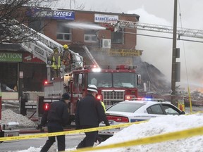 Five people were hurt in an explosion in the Dundas-Hurontario Sts. area. (JACK BOLAND, Toronto Sun)