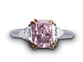 Lot #180: 2 CT pink diamond ring and others.
