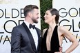 Singer/actor Justin Timberlake (L) and actress Jessica Biel attend the 74th Annual Golden Globe Awards at The Beverly Hilton Hotel on January 8, 2017 in Beverly Hills, California.  (Photo by Frazer Harrison/Getty Images)