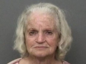 No cookies for you! California crone Betty Frances Sanders thought the kids next door were too noisy. So she shot her gun at them. SHASTA COUNTY SHERIFF