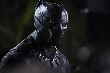 This image released by Disney shows Chadwick Boseman in a scene from Marvel Studios' "Black Panther." (Matt Kennedy/Marvel Studios-Disney)