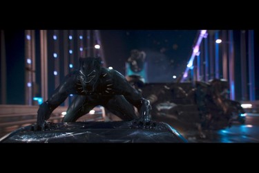 This image released by Disney shows a scene from Marvel Studios' "Black Panther." (Matt Kennedy/Marvel Studios-Disney)