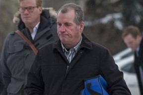 Gerald Stanley enters the Court of Queen’s Bench for the fifth day of his trial in Battleford, Sask., Monday, Feb.5, 2018. Stanley is accused of killing 22-year-old Indigenous man Colten Boushie.