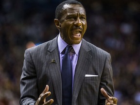 Toronto Raptors head coach Dwane Casey during an NBA game against the Utah Jazz at the Air Canada Centre on Jan. 26, 2018