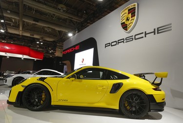 Porsche at the 2018 Canadian International AutoShow held at the Metro Toronto Convention Centre from Feb 16-25 on Thursday February 15, 2018. Jack Boland/Toronto Sun/Postmedia Network