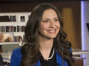 Supporters of Conservative Party Leadership candidate Tanya Granic Allen, at the TVO studio, where the first leadership debate was held, on Thursday February 15, 2018.