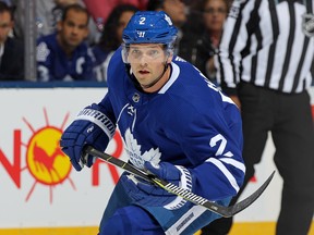 Maple Leafs defenceman Ron Hainsey knows what it's like to be moved at the trade deadline. (Claus Andersen/Getty Images)