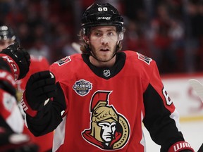 Mike Hoffman of the Ottawa Senators on Nov. 11, 2017