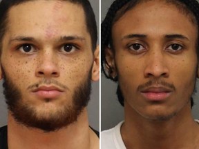 Tyrel McLean, 18, left, and Dante Thaxter, 18, are facing human trafficking charges.