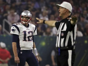 New England Patriots' Tom Brady reacts to an incomplete pass during Super Bowl 51against the Atlanta Falcons, Sunday, Feb. 5, 2017, in Houston. (AP Photo/Matt Slocum)