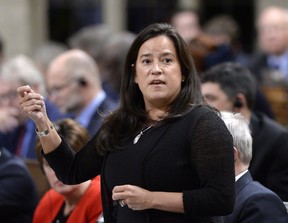 Former attorney general of Canada Jody Wilson-Raybould is pictured during question period in the House of Commons on Feb. 12, 2018.