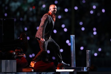 MINNEAPOLIS, MN - FEBRUARY 04:  Justin Timberlake performs during the Pepsi Super Bowl LII Halftime Show at U.S. Bank Stadium on February 4, 2018 in Minneapolis, Minnesota.  (Photo by Andy Lyons/Getty Images)