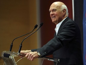 Toronto Maple Leafs general manager Lou Lamoriello speaks to the media on Thursday September 14, 2017. (Jack Boland/Toronto Sun)