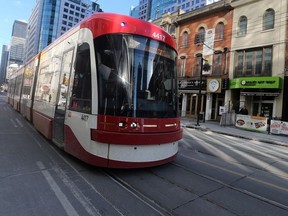 A new TTC streetcar on King St. W. in Toronto  on February 2, 2018. Dave Abel/Toronto Sun