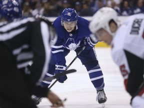 Mitch Marner picked up five points in Toronto's win over the Senators on Saturday night. (Jack Boland/Toronto Sun)