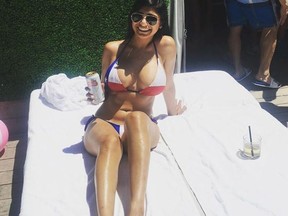 Former porn star Mia Khalifa said death threats from ISIS drove her from the Sexxx-rated business. MIA KHALIFA/ INSTAGRAM