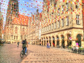 Dubbed Germany's 'bike capital,',much of Munster's historic core is restricted to bikes and pedestrians.