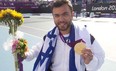 Noam Gershony is pictured after he won  a gold medal in wheelchair tennis at the 2012  Paralympics in London, England. (SUPPLIED PHOTO)