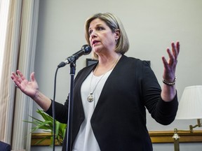 Leader of the Ontario NDP party Andrea Horwath speaks to media in her office at Queen's Park in Toronto, Ont. on Thursday January 25, 2018. Ernest Doroszuk/Toronto Sun