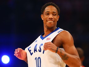 DeMar DeRozan got to put on a show at "home" in Toronto two years ago. Now, he's an all-star in his actual hometown, Los Angeles. Dave Abel/Postmedia Network