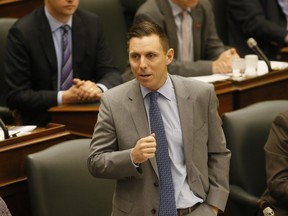 Patrick Brown in the legislature at Queen's Park in Toronto on April 12, 2016. Stan Behal/Toronto Sun