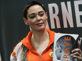 Rose McGowan attends a reading for her book 'Brave' at Barnes & Noble in  New York on Jan. 31, 2018. (Dennis Van Tine/Future Image/WENN.com)
