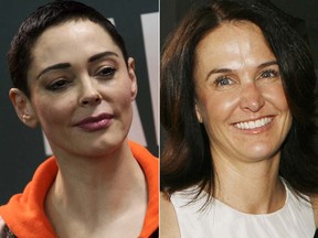 Rose McGowan, left, and Jill Messick. (WENN.com and Getty Images)