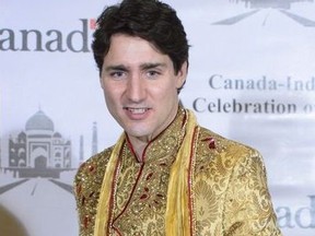 Prime Minister Justin Trudeau meets with Indian movie star Aamir Khan (not pictured) in Mumbai, India on Tuesday, Feb. 20, 2018.