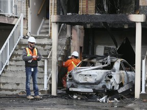 Durham Regional Police investigate a fire at 1775 Valley Farm Rd in Pickering on Wednesday, February 28, 2018. The fire started at 2:43 a.m. and is considered to be suspicious in nature. Veronica Henri/Toronto Sun