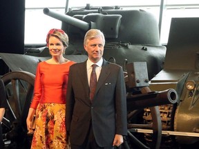King Philippe and Queen Mathilde of Belgium tour the Canadian War Museum in Ottawa on Tuesday, March 13, 2018.