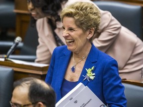 Premier Kathleen Wynne is pictured after the release of her government's budget in Ontario's legislature. (ERNEST DOROSZUK, Toronto Sun)