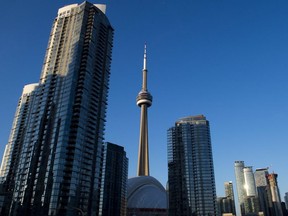 A view of Toronto's skyline from the Gardiner Expressway. (The Canadian Press)