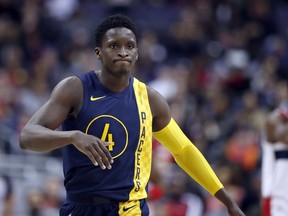 Victor Oladipo and the Indiana Pacers host the Toronto Raptors on Thursday. (AP PHOTO)