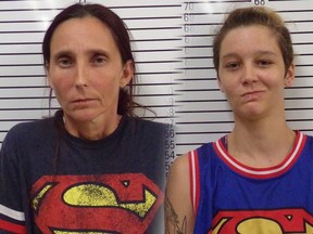 Patricia Spann, left, and her daughter Misty Spann, have been convicted of incest. Patricia was sentenced to two years in jail.