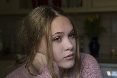 Madi Vanstone , 16 years old, is living a perfectly normal life , living with Cystic Fibrosis, as long as she continues her daily life -saving medication. Some of her friends in the Cystic Fibrosis community are not as lucky. The drug necessary for their form of decease is not covered under OHIP.  Tuesday March 27, 2018. Stan Behal/Toronto Sun/Postmedia Network