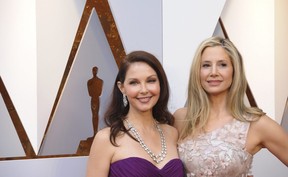 Ashley Judd and Mira Sorvino arrive at the 90th Academy Awards in Los Angeles on Sunday, March 4, 2018. Apega/WENN.com
