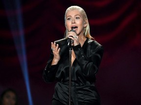 Christina Aguilera performs onstage during the 2017 American Music Awards at Microsoft Theater on November 19, 2017 in Los Angeles, California.