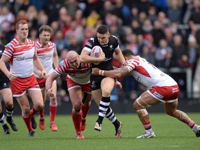 Nick Rawsthorne of Toronto Wolfpack in action during the Betfred Championship match between Leigh Centurions and Toronto Wolfpack on February 4, 2018 in Leigh, Greater Manchester.