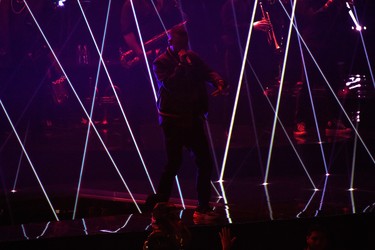 Justin Timberlake performs onstage during his "The Man Of The Woods" tour at Air Canada Centre on March 13, 2018 in Toronto, Canada.  (Photo by Kevin Mazur/Getty Images for Live Nation)
