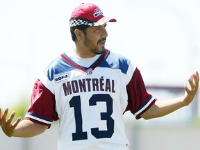 Montreal Alouettes quarterback Anthony Calvillo during practice at Canad Inns Stadium on July 14, 2006