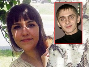 Alexey Yastrebov (inset) allegedly killed Ekaterina Nikiforova. (EAST2WEST NEWS)