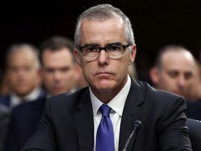 In this June 7, 2017 file photo, acting FBI Director Andrew McCabe appears before a Senate Intelligence Committee hearing about the Foreign Intelligence Surveillance Act on Capitol Hill in Washington. (AP Photo/Alex Brandon)
