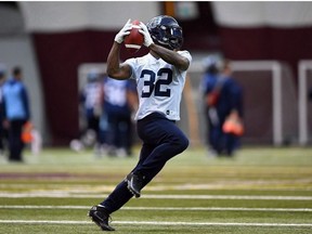 Toronto Argonauts' James Wilder Jr. takes part in the Grey Cup East Division champions practice in Ottawa on Wednesday, Nov. 22, 2017. The Argonauts have signed running back Wilder Jr. to a two-year contract extension through the 2019 season.