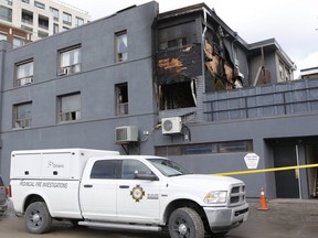 Ontario's Office of the Fire Marshal is investigating a blaze at an apartment building at Yonge St. and Belsize Ave. that killed several pets and left numerous residents homeless on Tuesday, March 13, 2018. The building's superintendent, Bradley Oliver, 34, is charged with arson and other related offences. (Chris Doucette/Toronto Sun/Postmedia)
