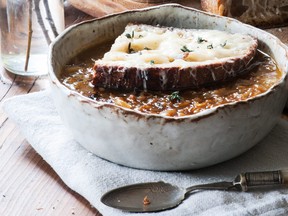 French Onion Soup with Irish Cheddar Croutons